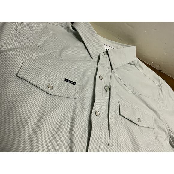 Poncho Shirt Mens XL Slim Fit Mint Green Pearl Snap Western NWT - Picture 3 of 11